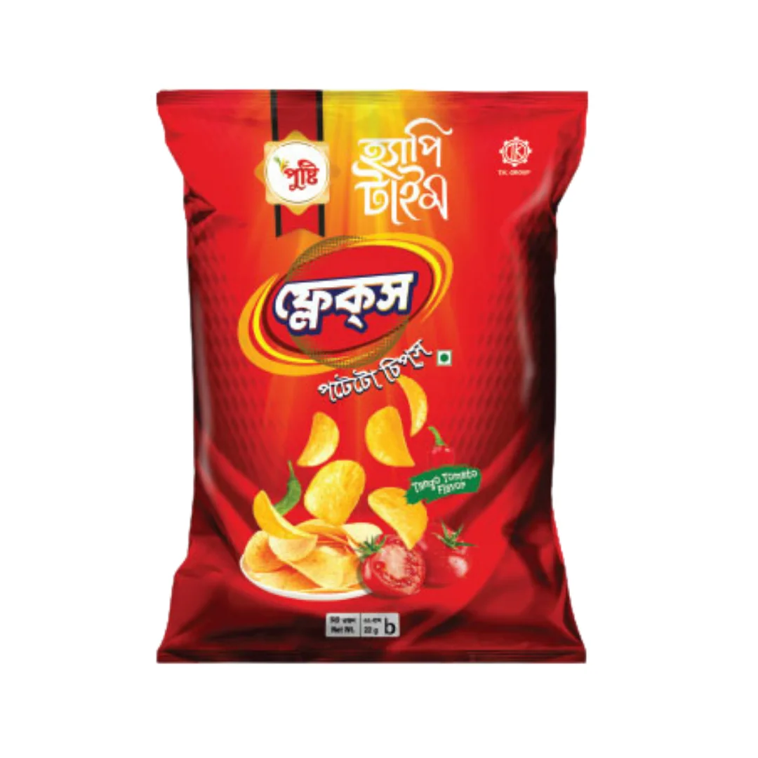 Pusti Happy Time Flakes Chips, Tomato Tango - 22gm